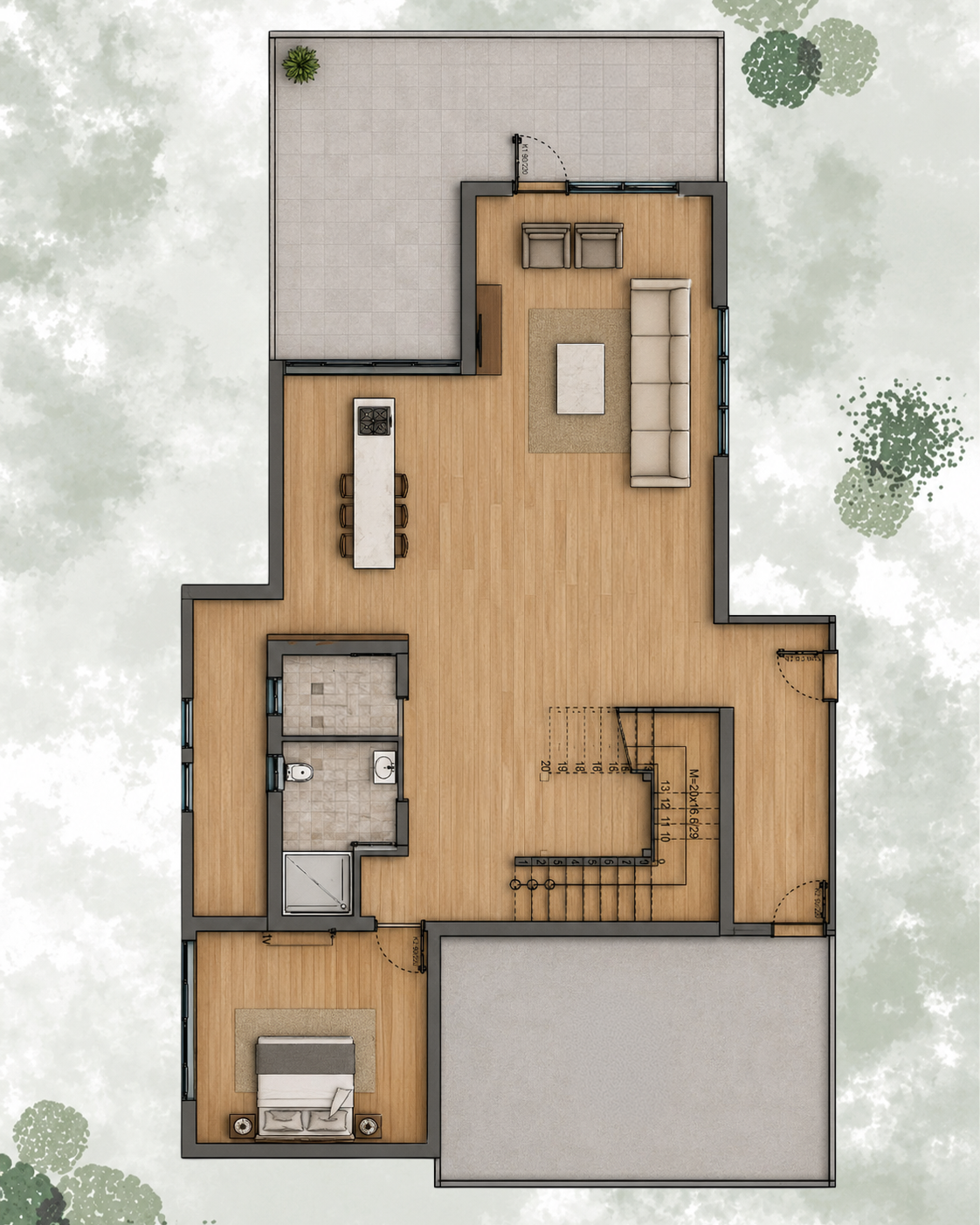 Villa Tip 2 Kat Planları