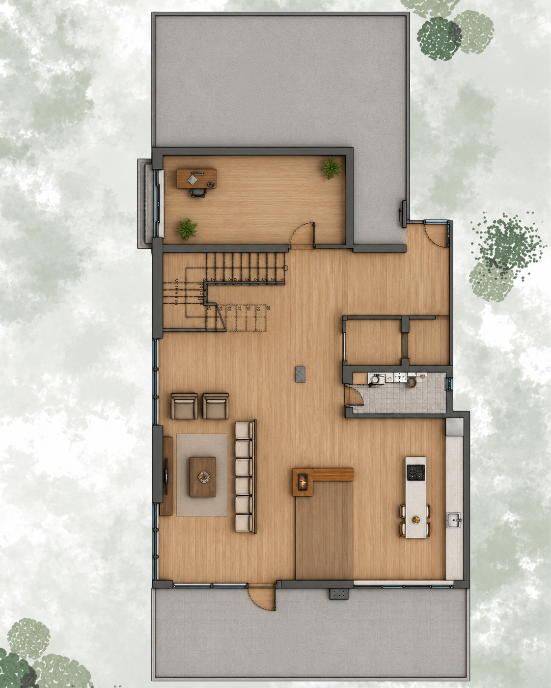 Villa Tip 1 Kat Planları